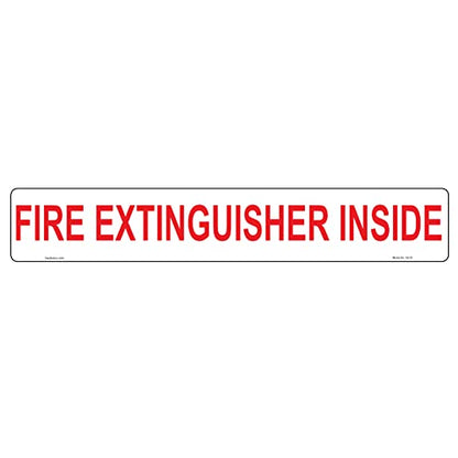 4 Pcs Fire Extinguisher Inside Signs Stickers - 22.5 cm x 4 cm - Self Adhesive Vinyl