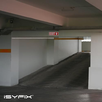 iSYFIX Exit Signs, 6 Pack, 12x4 Inch, Directional Up Arrow Signs - color: Plastic Up, size: 6 Pk 12x4