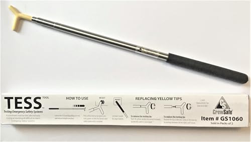 Tess Safety Pole -Smoke Detector and Emergency Exit- Extendable Pole Tester Original - Allows Easy Excess and Monitoring for Life Safety Products -Spellbound (2)