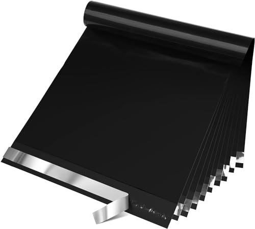 Metronic Poly Mailers 12x15.5 200 Pack Shipping Bags for Clothes Black - color: Black, size: 12x15.5 200PC
