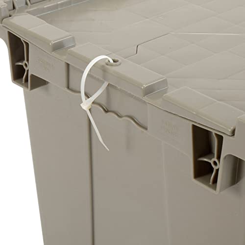 Global Industrial Distribution Container With Hinged Lid, 21-7/8x15-1/4x17-1/4, Gray - color: Gray