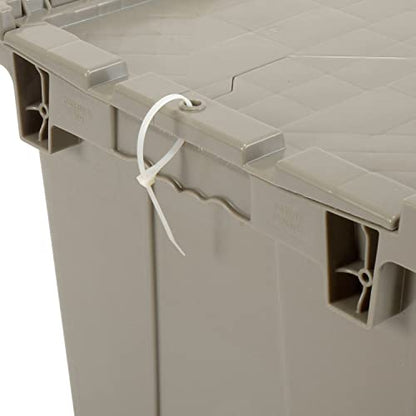 Global Industrial Distribution Container With Hinged Lid, 21-7/8x15-1/4x17-1/4, Gray - color: Gray