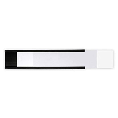 SmartSign Magnetic 'C' Channel Label Holders for Metal Racks and Shelves | 1" x 4" Pack of 25 - size: 1" x 4"