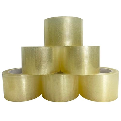 Clear Acrylic Carton Sealing Tape 6 Rolls/Pack, 3" X 110 Yards/1.9 Mil Thick, Shipping Tape, Packing Shipping Tape, Sealing Tape, Bulk Packing Tape, Heavy Duty Packing Tape, Packaging Tape - size: 3" X 110 Yards/1.9 Mil Thick, style: 6 Rolls/ Pack