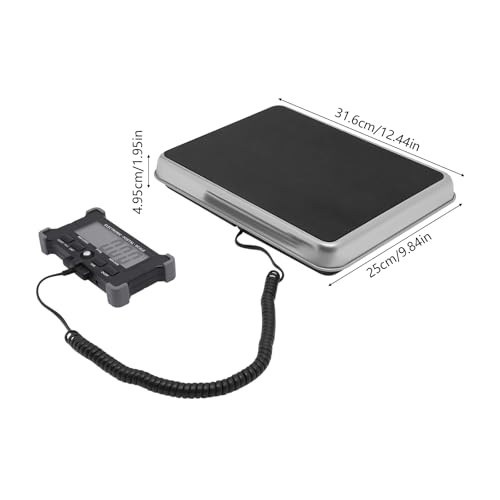 Digital Shipping Postal Scale, 440LBS Weight Commercial Stainless Steel Digital Mail Parcel Scale Multiple Shipping Scale with LCD Display& Extended Cord for Business, Warehouse, Home