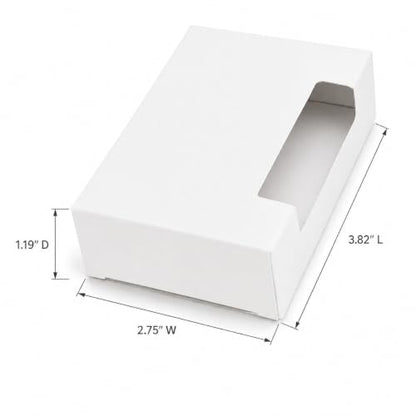 White Rectangle Boxes for Homemade Soap Packaging, Top Window - 50 Pack - color: White, size: 50 Pack