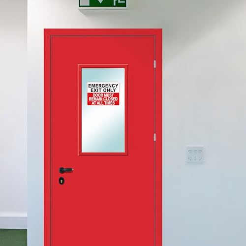 Emergency Exit Only Signs Sticker，Self Adhesive - color: Emergency Exit Only 02