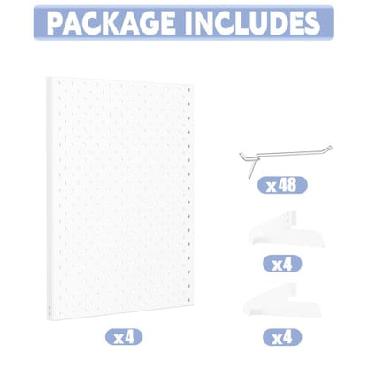 WALMANN Metal Tabletop Pegboard Display Stand for Craft Shows - style: 4 Cream-White Pegboards with Hooks