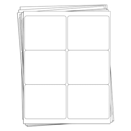 BESTEASY 3-1/3 X 4 Inches Shipping Address Labels, Thermal Sticker Labels, 6 up Self Adhesive Sticker for Laser and Inkjet Printer, 500 Sheets 3000 Labels - size: 500 sheets, style: 6 up-3-1/3" x 4"