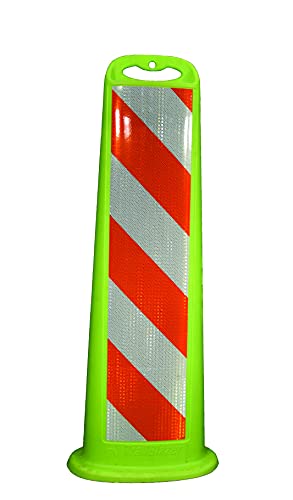 Cortina TrailBlazer Vertical Panel, HIP Striped Sheeting, 03-760LI-HI, Lime - style: Orange/White Stripe on Lime