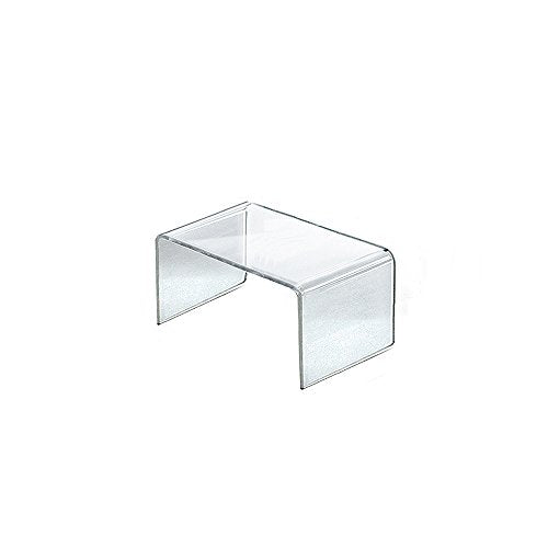 Azar Displays 515334 4" W x 6" D x 3" H Acrylic Riser, clear (4 Pack) - size: 4 X 6