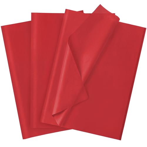 120 Sheets 14 x 20 Inch Red Tissue Paper for Gift Bag Wrapping - color: Red