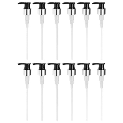 uxcell Soap Dispenser Pump Heads Silver/Black 12 Pcs Pcs - color: Silver/Black, size: 24/410