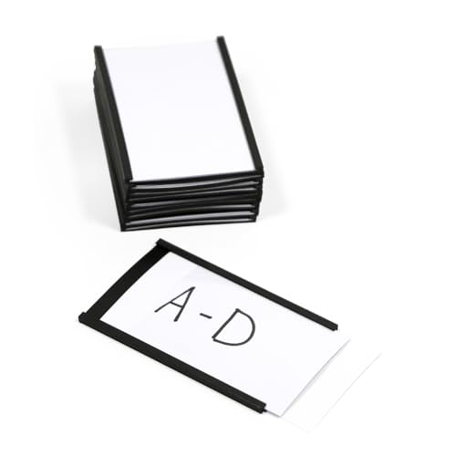 SmartSign Magnetic 'C' Channel Label Holders | 2" x 3", Pack of 10 - size: 2" x 3"