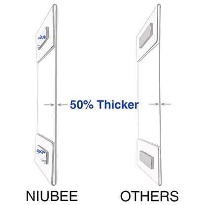 NIUBEE Acrylic Sign Holder 4x6 Wall Mount, Clear Door Paper Flyer Display - size: 4x6"