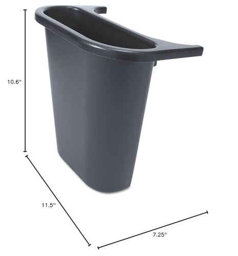 Saddle Basket Recycling Bin, Rectangular, Black, 7 1/4quot;W x 10 3/5quot;D x 11 1/2quot;H