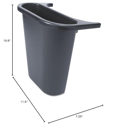 Saddle Basket Recycling Bin, Rectangular, Black, 7 1/4quot;W x 10 3/5quot;D x 11 1/2quot;H