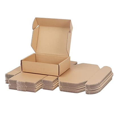 PHAREGE 25 Pack 7x5x2 inch Small Shipping Boxes, Brown Mailing Boxes - color: Brown, size: 7x5x2 inch 25 Pack