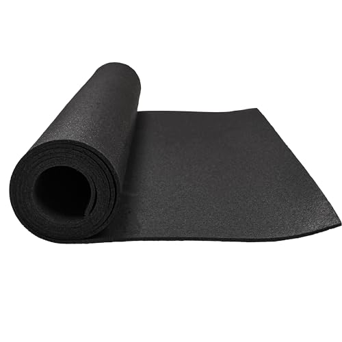 MSI Rubber Utility Mat 60in. x 96in. Black Non-Slip Floor Mat - size: 96"L x 60"W x 0.2"Th