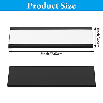 Outus 100 Pcs Channel Magnetic Label Holders for Metal Racks and Shelves - size: 1 x 3 Inch