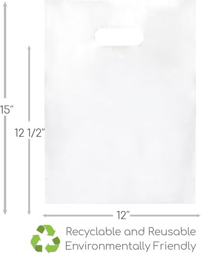 Infinite Pack 5000 Clear Handle Bags 12x15, 1.25 Mil LDPE Plastic - size: 12 X 15, PACK OF 5000