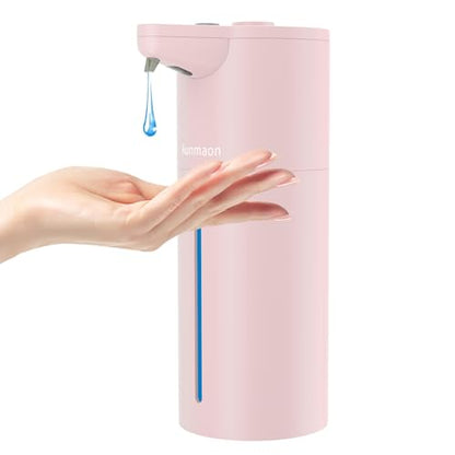 Aunmaon Automatic Soap Dispenser Touchless, Modern, Kitchen & Bathroom, Hands-Free, Adjustable Volume, Long Battery Life, Compatible with Thick & Thin Soap, Easy for Toddlers, Clog-Free, Pink - color: Matte Pink