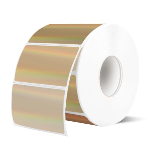 2.25"x1.25" Thermal Labels, Holographic Brown Thermal Labels- Strong Adhesive Thermasl Stickers for Small Business, Shipping, Mailing, Price Tag, Non BPA&BPS/ 300 Labels - color: Holographic Brown, size: 2.25"x1.25"