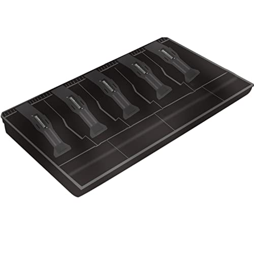 5 Bill & 4 Coin Compartments Cash Register Tray for Supermarkets, Shops