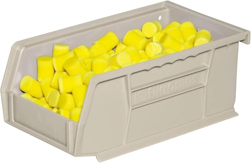 Akro-Mils 30220 AkroBins Plastic Storage Bins, 7"x4"x3", Stone, 24-Pack - color: Stone