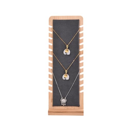 Necklace Display Stands for Selling Necklace Holder Set 3PCS Gray - color: Gray