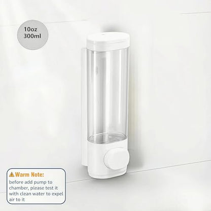 10oz/300ml Single Manual Wall Mounted Soap Dispenser, White - color: White