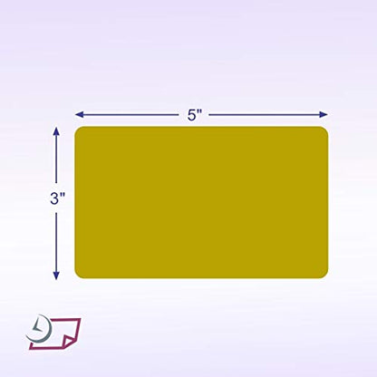 NextDayLabels 500 Rectangle Stickers, Color Coding Labels Roll, (3" x 5") - color: Olive