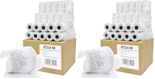 Gorilla Supply Thermal Paper Receipt Roll 2-1/4" x 50' BPA Free 50 Rolls (Pack of 2) - size: 2 1/4" X 50' (Pack of 2)