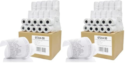 Gorilla Supply Thermal Paper Receipt Roll 2-1/4" x 50' BPA Free 50 Rolls (Pack of 2) - size: 2 1/4" X 50' (Pack of 2)
