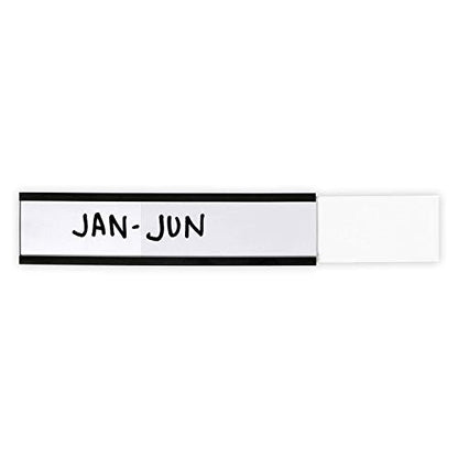 SmartSign Magnetic 'C' Channel Label Holders for Metal Racks and Shelves | 1" x 4" Pack of 25 - size: 1" x 4"