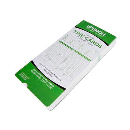 uPunch Time Clock Cards Hn3000, Two Sides, 7.37 X 3.37, 50/Pack - color: 50 Upunch Time Cards