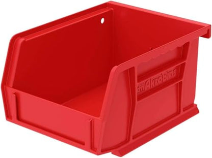 Akro-Mils 30210 AkroBins Plastic Storage Bins, 5"x4"x3", Red, 24-Pack - color: Red