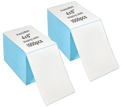 Fanfold 4 x 6 Direct Thermal Labels 2 Stack Total 2000 Labels - size: 2 Stacks | 2000 Labels, style: Fold