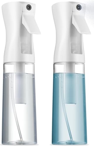 SUPER+ 2 Pack Continuous Spray Bottles - Ultra Fine Mist Sprayer | Water Spray Bottle For Hair Mister Spray Bottle | Hair Spray Bottles For Hairstyling, Cleaning, Salons - 2pk 6.8 OZ / 200 ML - size: (2-Pack) - 6.8 Oz