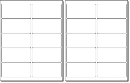 White Removable Labels - Mailing Size 2" x 4" - 10 per Sheet - for Inkjet/Laser Printers - 25 Sheets / 250 Labels (Pack of 2) - size: 2*4 inches (Pack of 2)