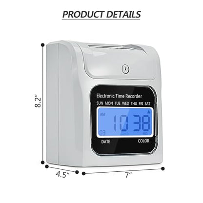 TooCust Time Clock Bundle with 200 Time Cards, 4 Ink Ribbons, 2 Ten-Slot Time Card Racks, & 2 Security Keys, Auto-Align Employee Time Clocks for Small Business - style: TC200CARDS