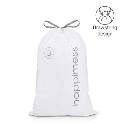 happimess 20-Count Unscented 5.3 Gal Trash Bags, White - color: White, size: 20 Count (Pack of 1)