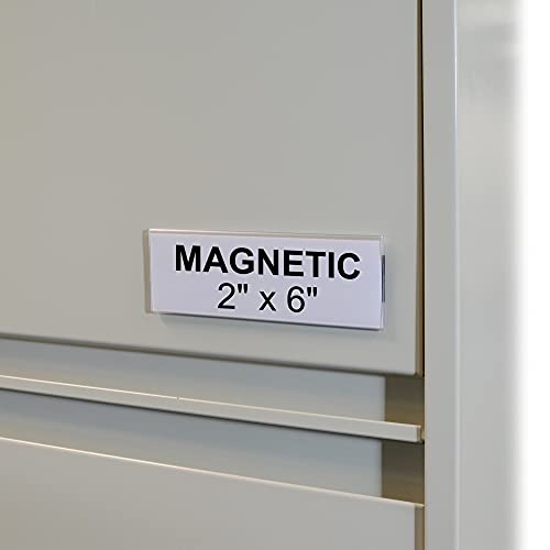 C-Line Magnetic Shelf/Bin Label Holders, 2 x 6, 10/Box (87247) - size: 2x6 Inches