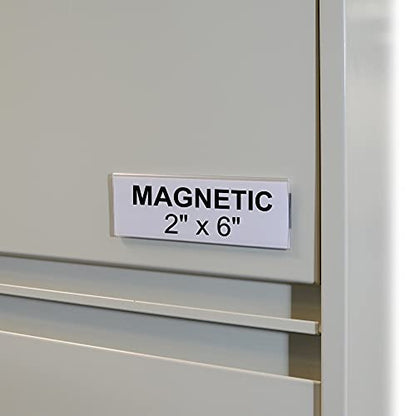 C-Line Magnetic Shelf/Bin Label Holders, 2 x 6, 10/Box (87247) - size: 2x6 Inches