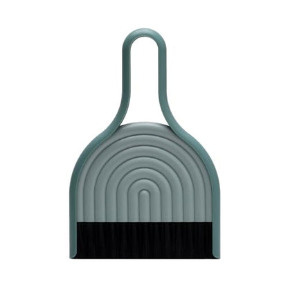 Peleg Design DustArch - Mini Dustpan and Brush Set, Small Dustpan and Broom with Modern Charm, Handheld Broom and Dustpan Set for Home, Office & Travel - color: DustArch - Green