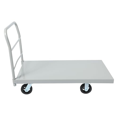 ECOTRIC Heavy-Duty Platform Truck Cart 2500 LBS Capacity Steel Flatbed
