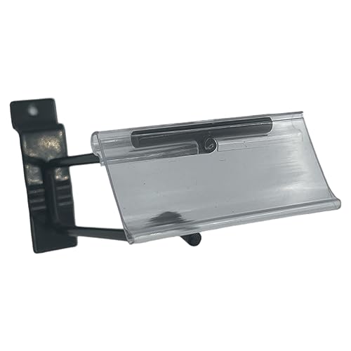 Only Hangers Black Slatwall Scanner Hooks with Clear Price/Label Holder (50, 10") - size: 10 Inch