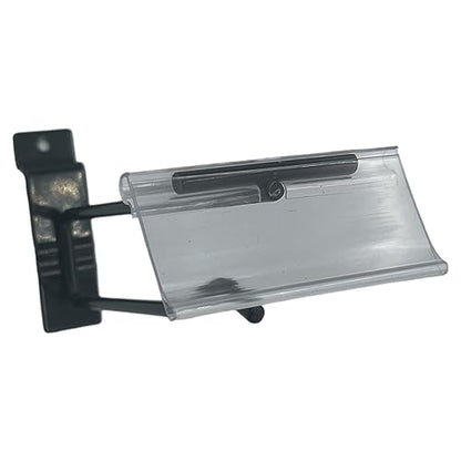 Only Hangers Black Slatwall Scanner Hooks with Clear Price/Label Holder (50, 6") - size: 6 Inch