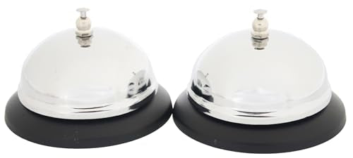 Call Bell 3.3 in,Dinner Service Desk Bell,Steel,Anti-Rust, Clear,Loud,1Pcs - color: Call Bell 1 Pack, size: Silver 3.3 Inch