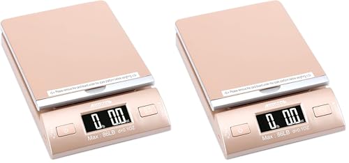 Accuteck Gold 86Lbs Digital Shipping Postal Scale with Batteries and AC Adapter (Pack of 2) - size: 1 Count (Pack of 2)